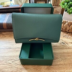 Elegant Green & Gold Charles & Keith Wallet